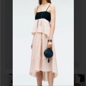 Zara Black and Pink Contrast Dress